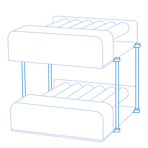 Stacking kit for 2 x CTR6 Biosan