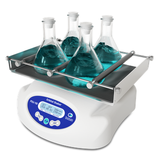 Biosan PSU-10i compact orbital shaker with adjustable speed control and interchangeable platforms for biotechnology and biomedical laboratories