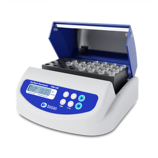 Biosan TDB-120 dry block thermostat with microprocessor temperature control and built-in aluminum heating block for constant sample incubation in microtubes