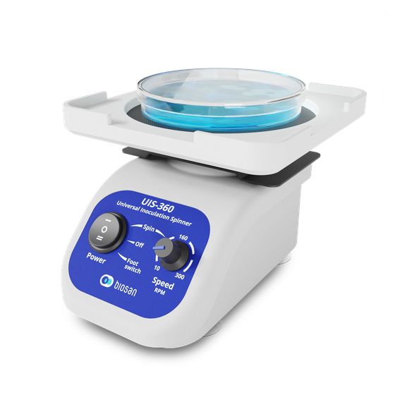Biosan UIS-360 Universal Inoculation Spinner for uniform spreading of microbial samples on agar plates and Petri dishes