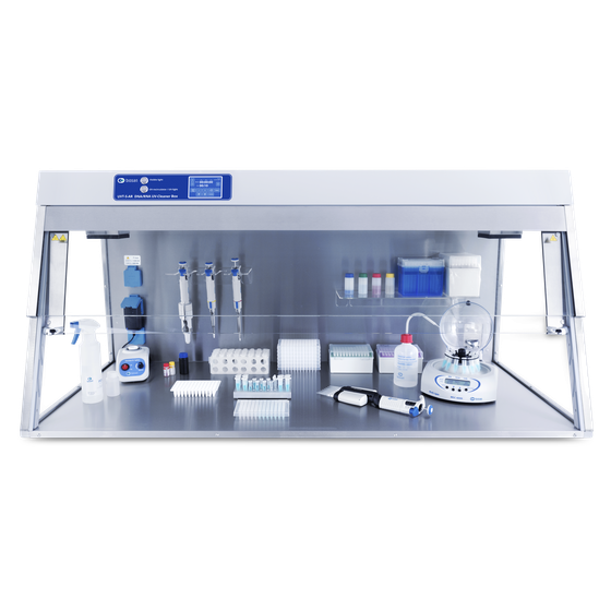 Biosan UVT-S-AR larger PCR cabinet with UV-C decontamination and UV air recirculator for contamination-free DNA/RNA sample preparation