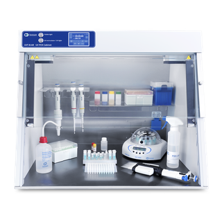 Biosan UVT-B-AR PCR cabinet with UV-C decontamination and air recirculation for DNA/RNA sample preparation