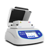 Angled view of the compact Biosan TS-100C Pro thermo-shaker fitted with an interchangeable thermoblock and capped sample tubes.