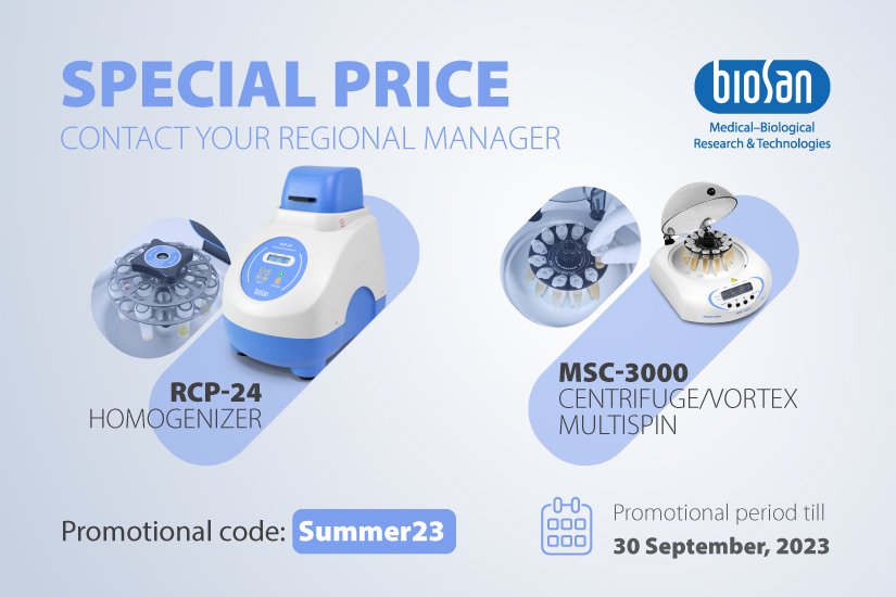 Biosan summer promotion: RCP-24 & MSC-3000